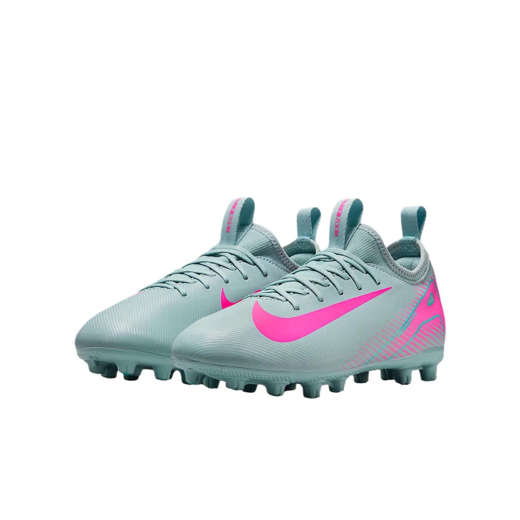 Nike Модель Mercurial Vapor 16 Academy низкие детские футбольные бутсы Cyan Pink — фото 4
