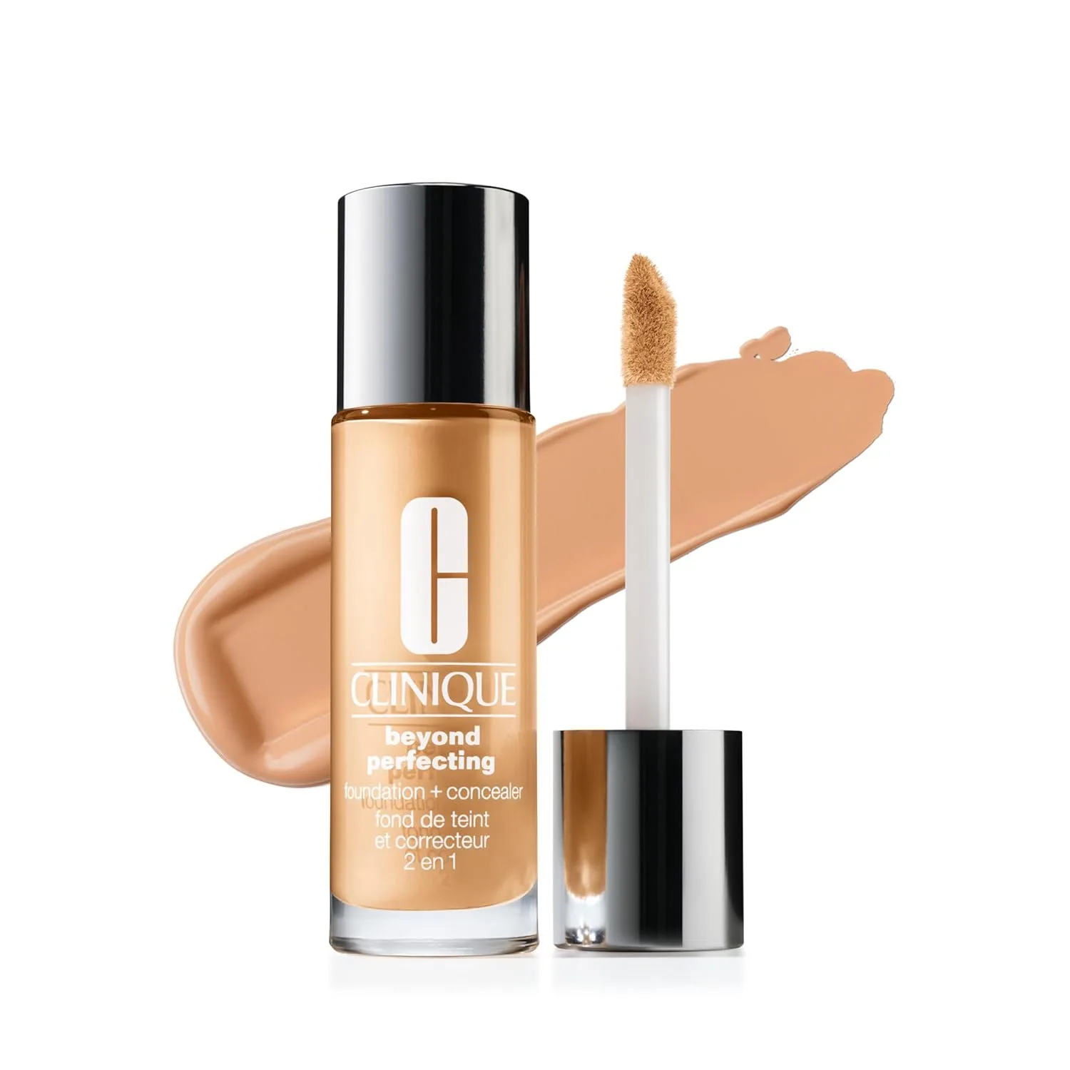 Жидкая тональная основа и консилер Clinique Beyond Perfecting Lightweight для сухой, комбинированной и жирной кожи | Полное покрытие + естественный матовый финиш, AQ Oat WN 48 - moderately fair, warm-neutral undertones