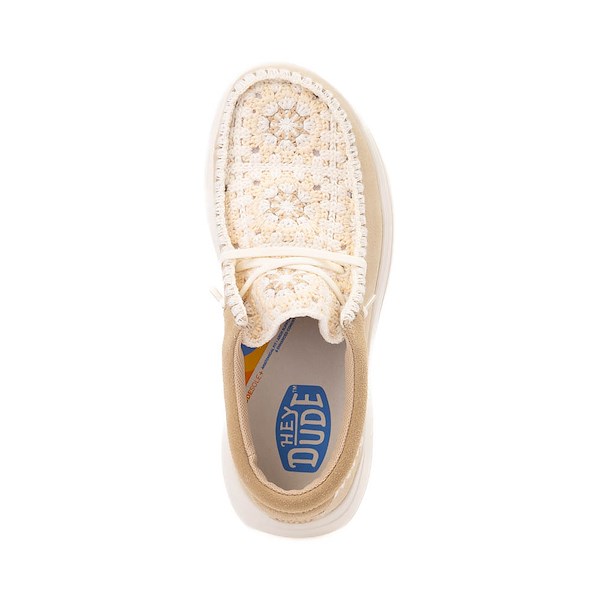 Слипоны Womens HEYDUDE Wendy Comf Crochet Slip-On Casual Shoe, цвет Irish Creme — фото 2