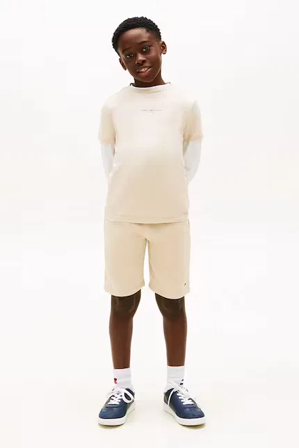 Комплект из футболки и шорт Tommy Hilfiger, бежевый
