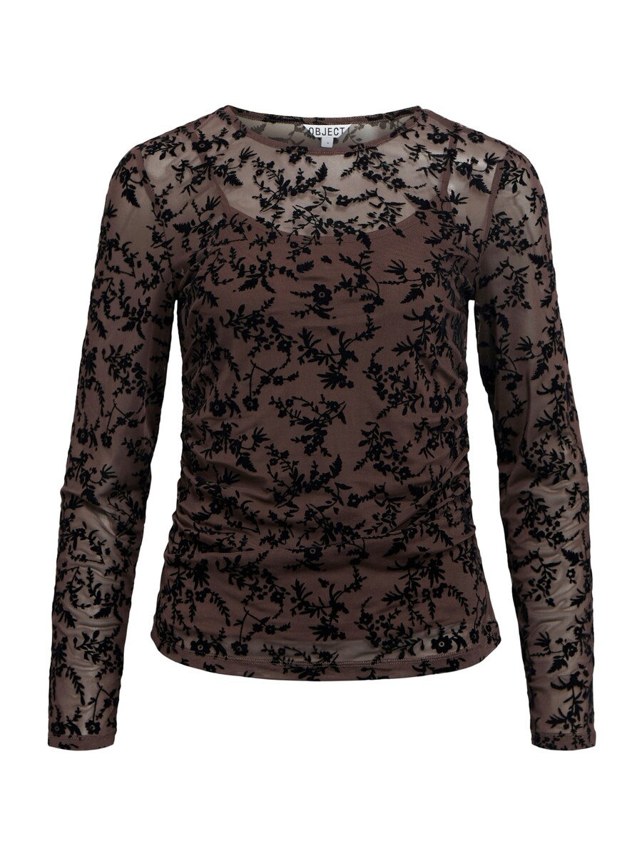 

Блуза OBJECT OBJADELINE, шоколадный