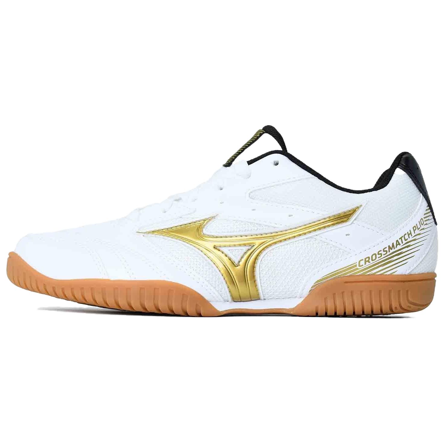 

Кроссовки для настольного тенниса Crossmatch Cushioning Abrasion Resistant Slip Resistant Low top Unisex Mizuno, 81ga253111 белый/золото/черный