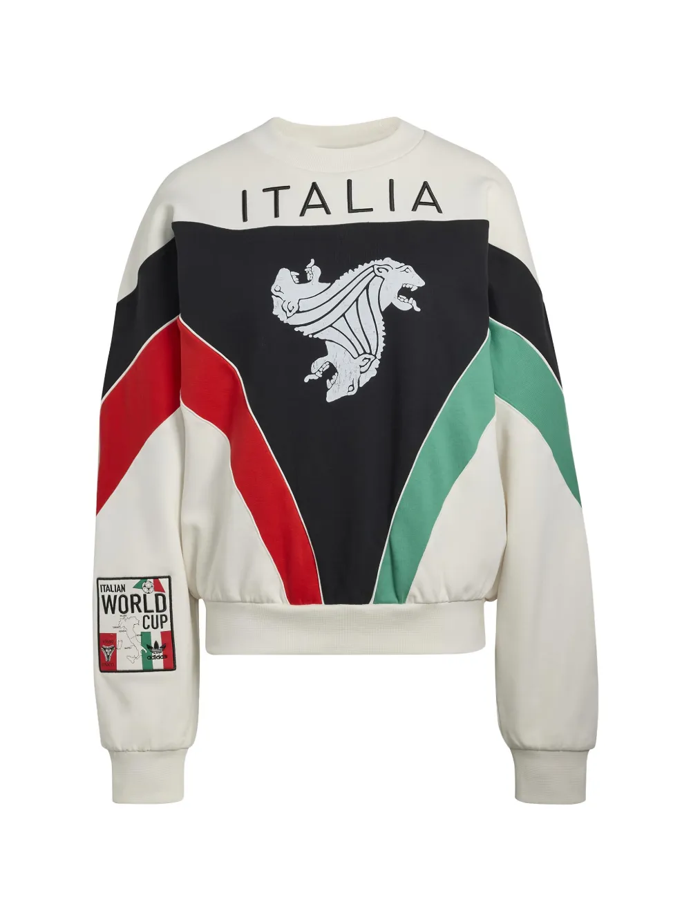 

Толстовка с круглым вырезом и графическим принтом Italia Coppa del Mundo Adidas, бежевый