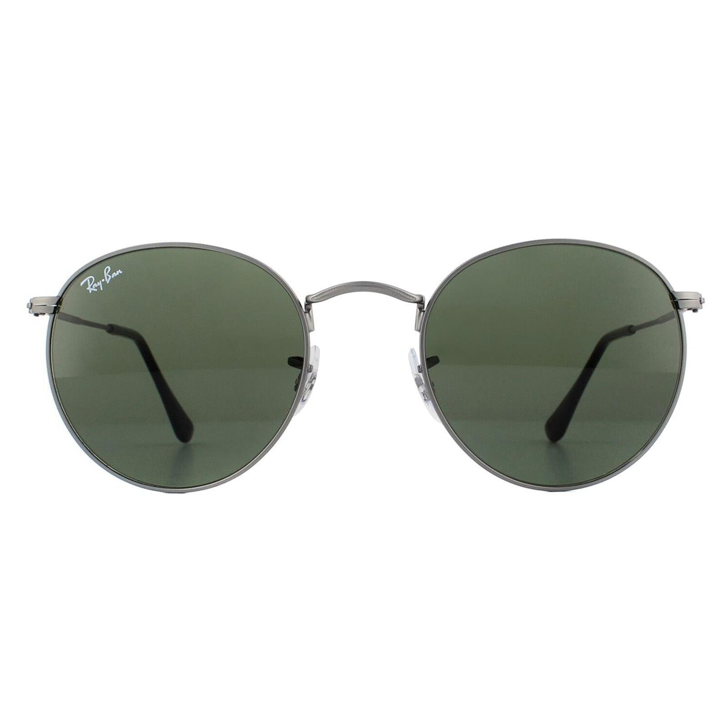 

Круглые матовые зеленые солнцезащитные очки цвета бронзы Ray-Ban, серый