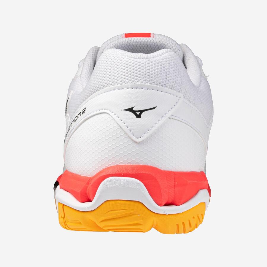Женские/мужские гандбольные кроссовки Mizuno Wave Phantom белого/розового/оранжевого цвета — фото 4