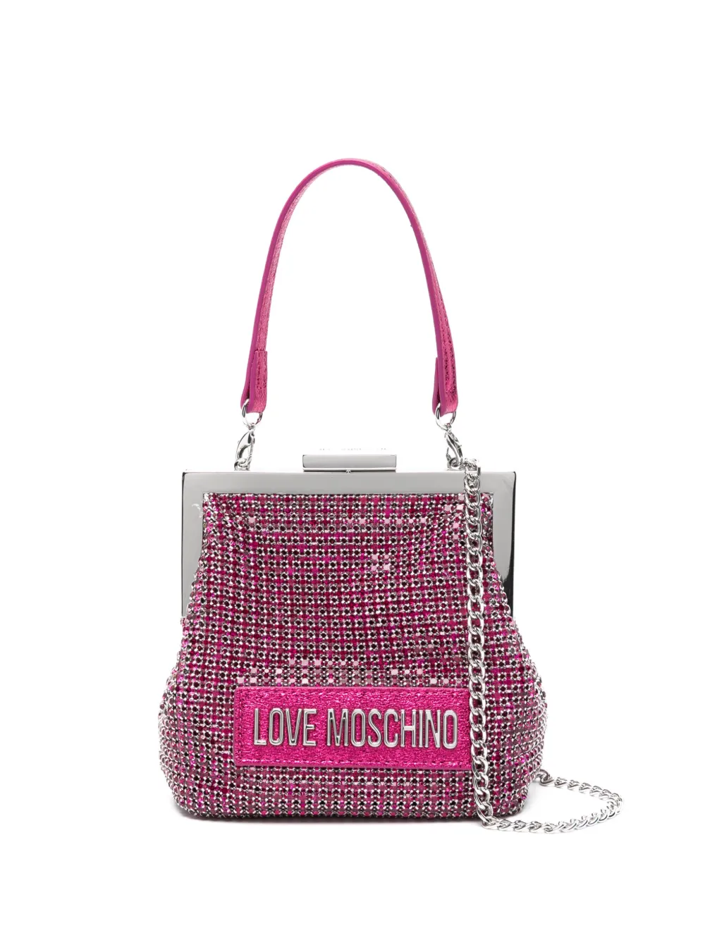 

Клатч с логотипом Love Moschino, розовый