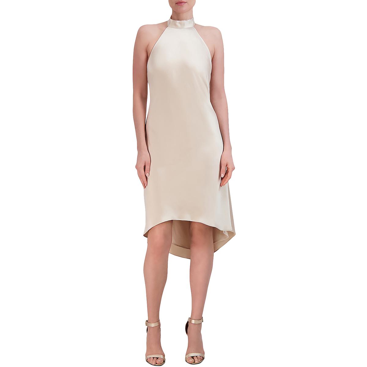 

Женское атласное коктейльное и вечернее платье миди BCBGMAXAZRIA