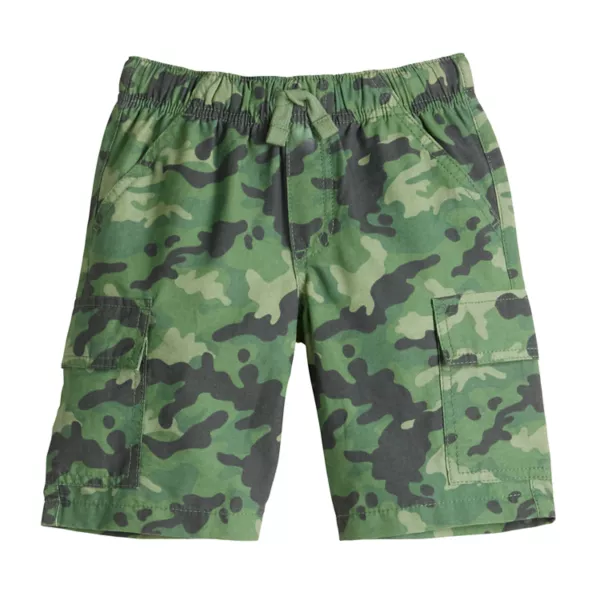 

Шорты-карго для мальчиков 4-12 лет Jumping Beans, цвет green camo print