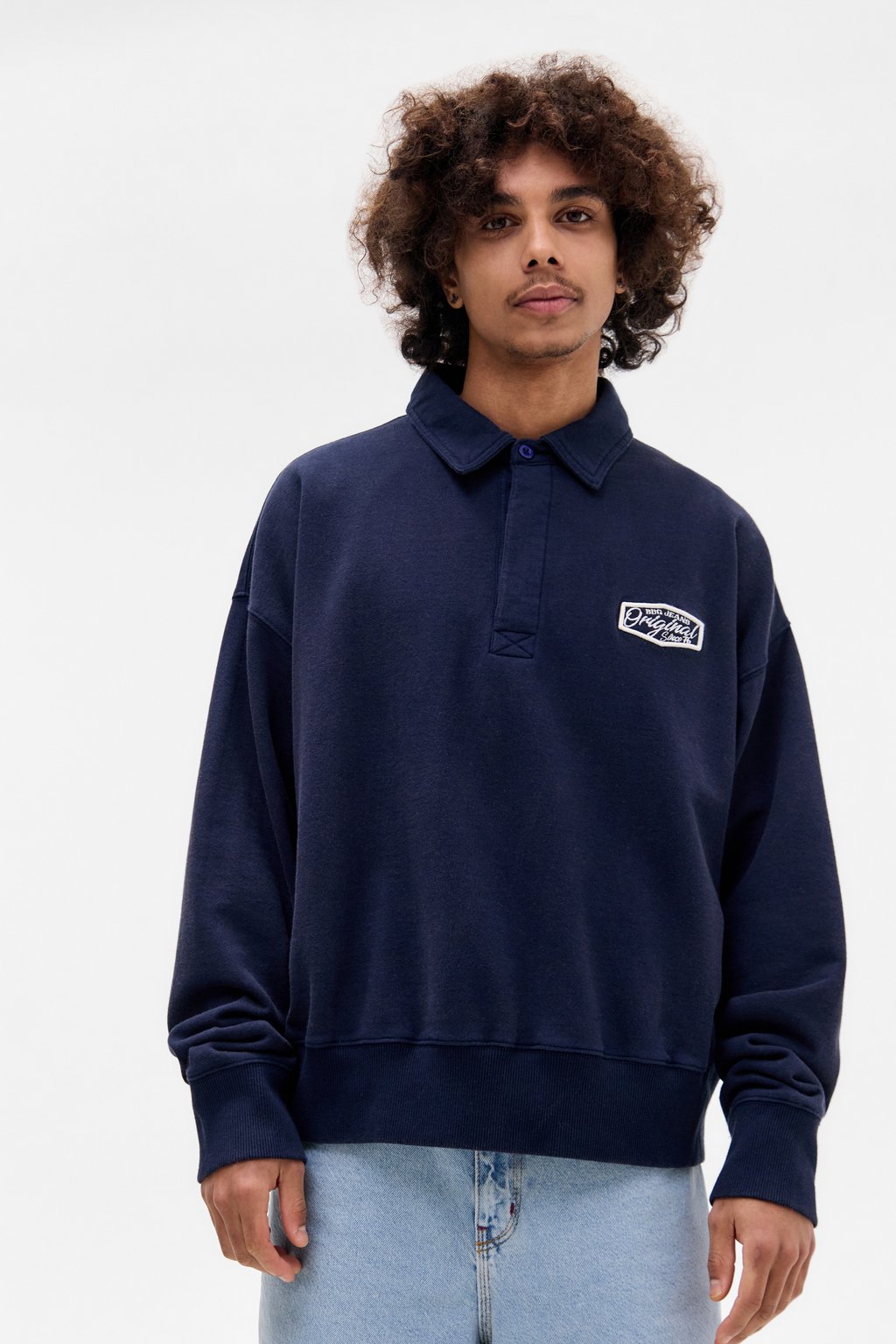 

Рубашка поло CONTRAST RUGBY BDG Urban Outfitters, темно-синий