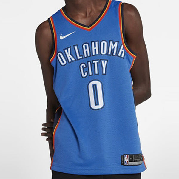 Футболка russell westbrook oklahoma city thunder swingman футболка мужская Nike, синий — фото 3