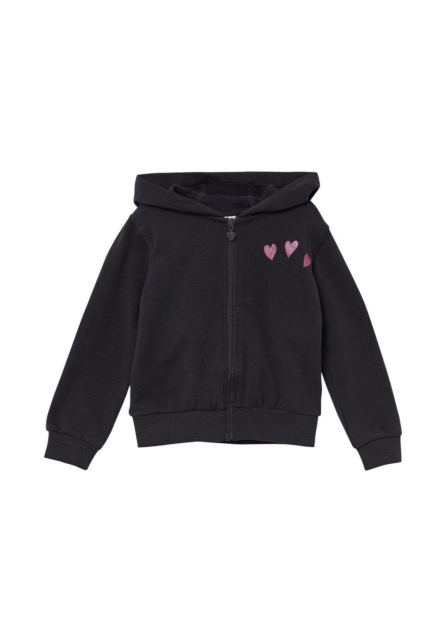 Толстовка s.Oliver Zip-up sweatshirt, Dunkelgrau/Grey — фото 4