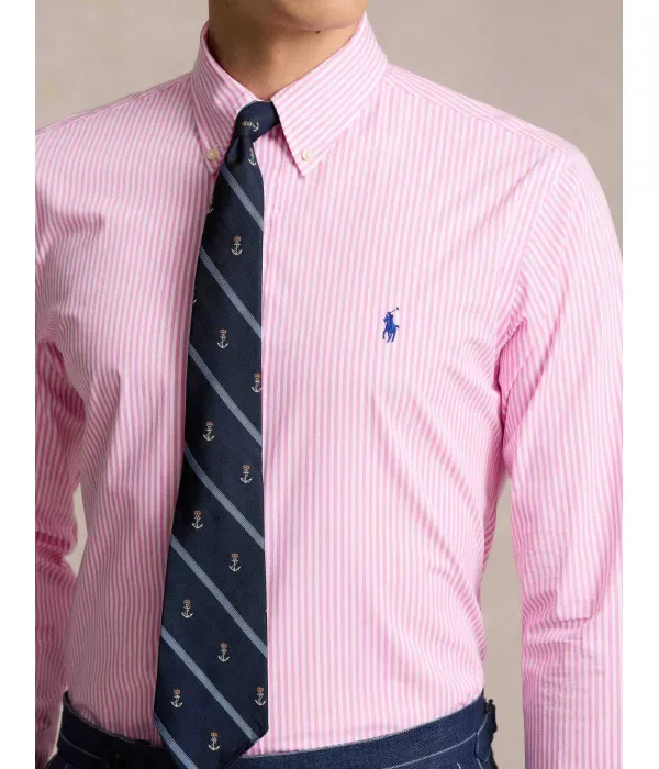 Рубашка custom fit Polo Ralph Lauren, розовый — фото 4