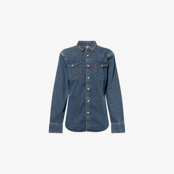 

Джинсовая рубашка Levis Barstow с нагрудными карманами, синий