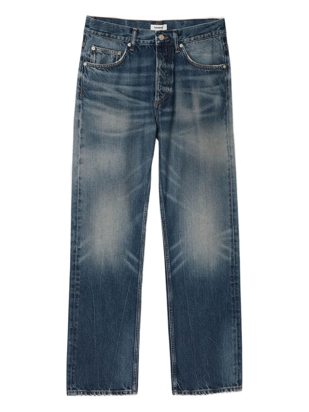 

Джинсы с эффектом потертости SANDRO, синий