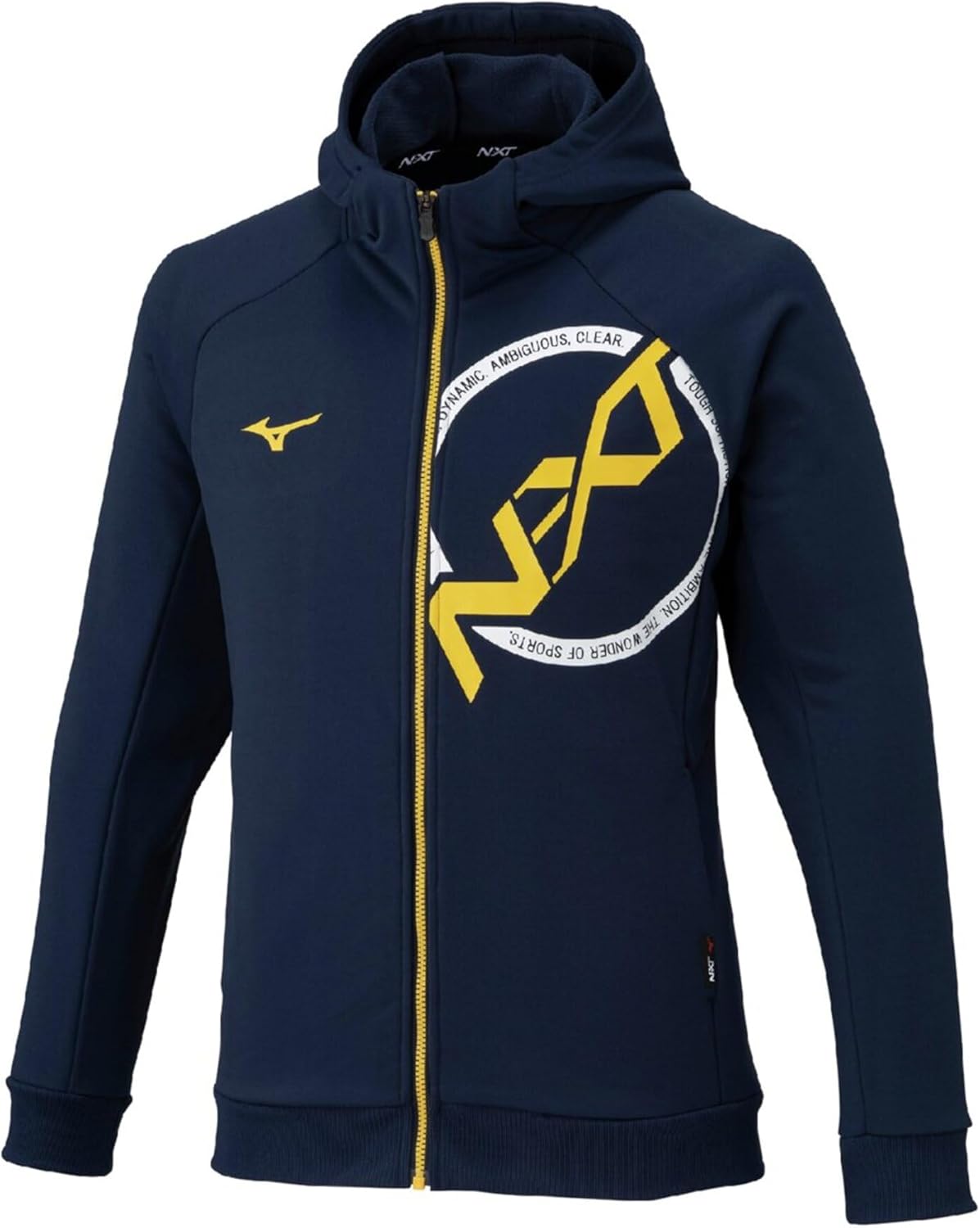 

Спортивная одежда Mizuno 32JCC766, носки N-XT, толстовка на молнии, быстросохнущая, темно-синий