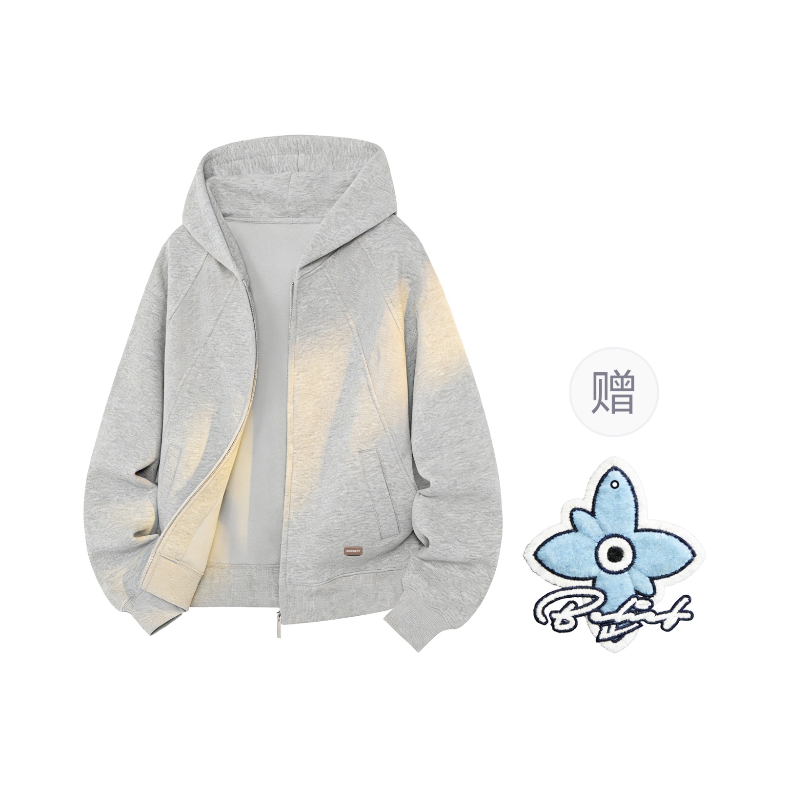 

Толстовка Unisex Hooded Moderate Cardigan WARRIOR, heather серый[badge+scented sachet charm]