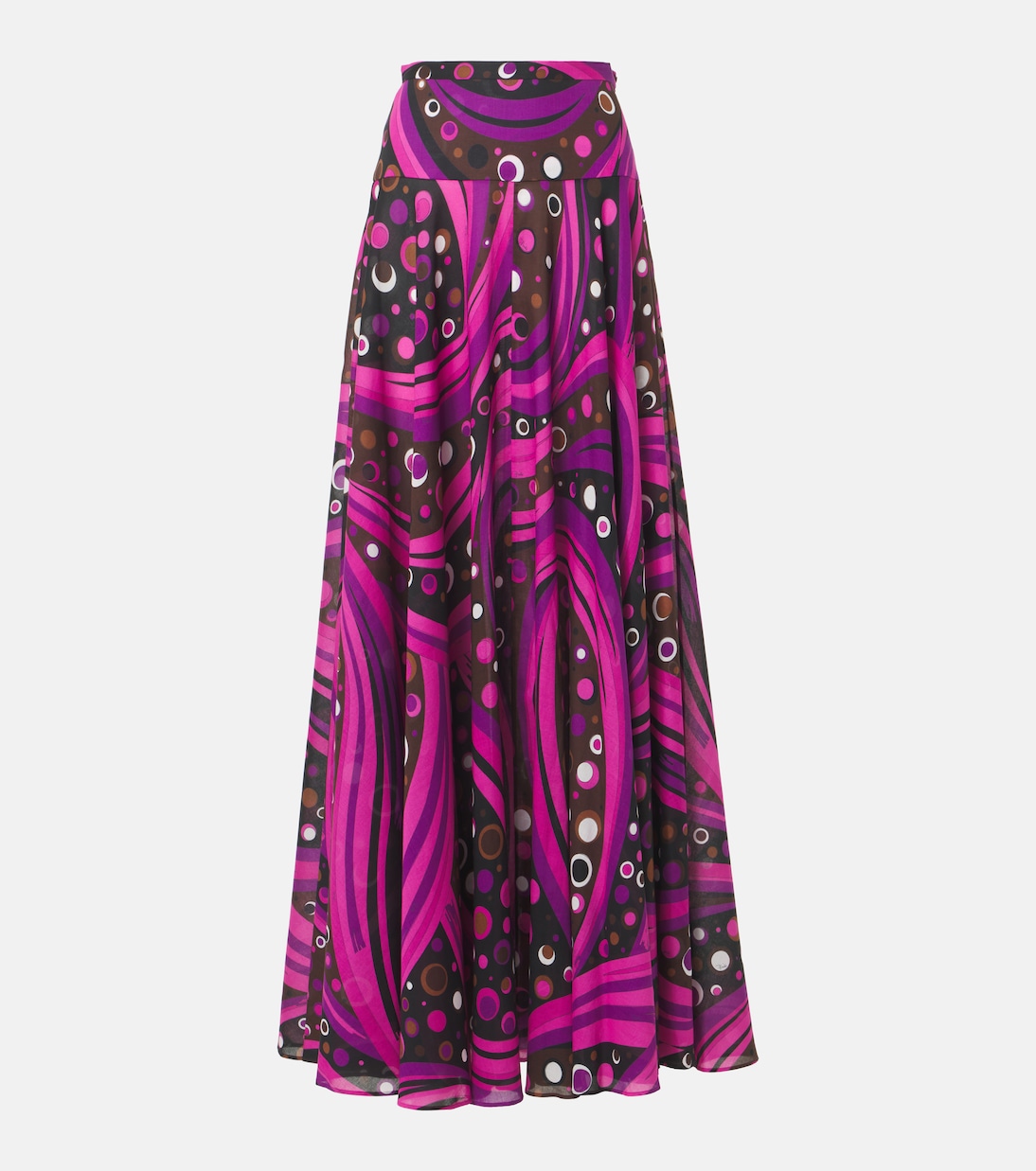

Фатановая хлопковая муслиновая макси-юбка Pucci, Fuxia Marrone