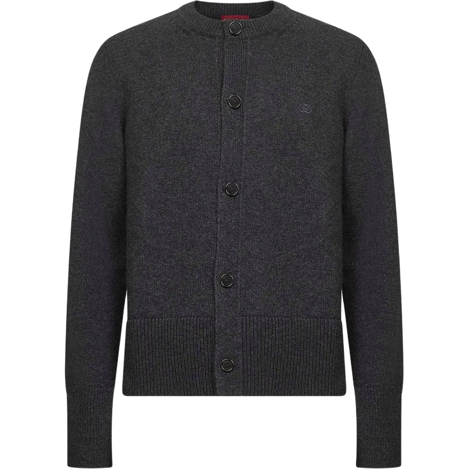 Кардиган GUCCI с вышивкой логотипа interlocking, Dark Gray