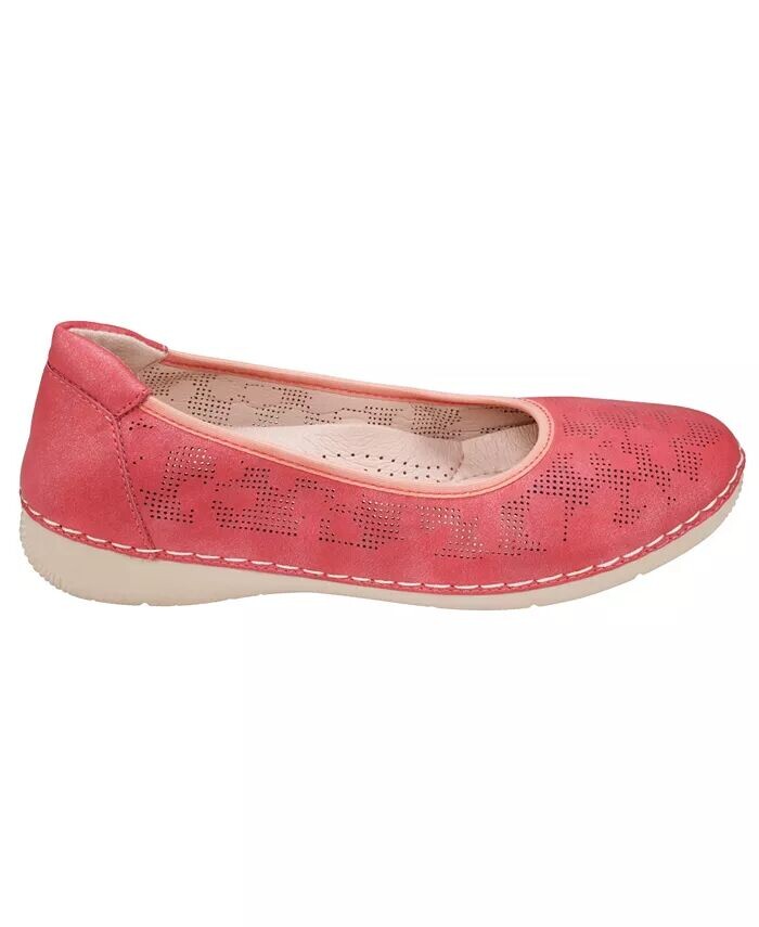 Женские балетки Kiana с круглым носком и перфорацией GC Shoes, красный — фото 2