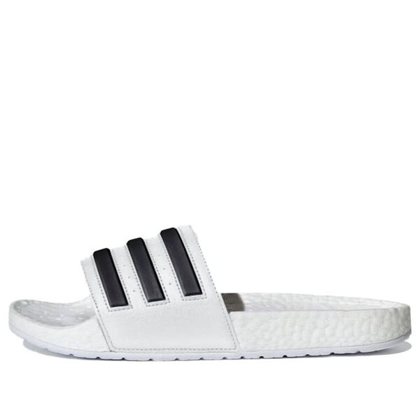 

Тапочки adilette boost slides 'white black stripes' Adidas, белый