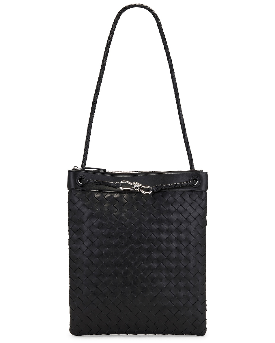 

Сумка Flat Andiamo Messenger Avenue Stitch Bottega Veneta, Black
