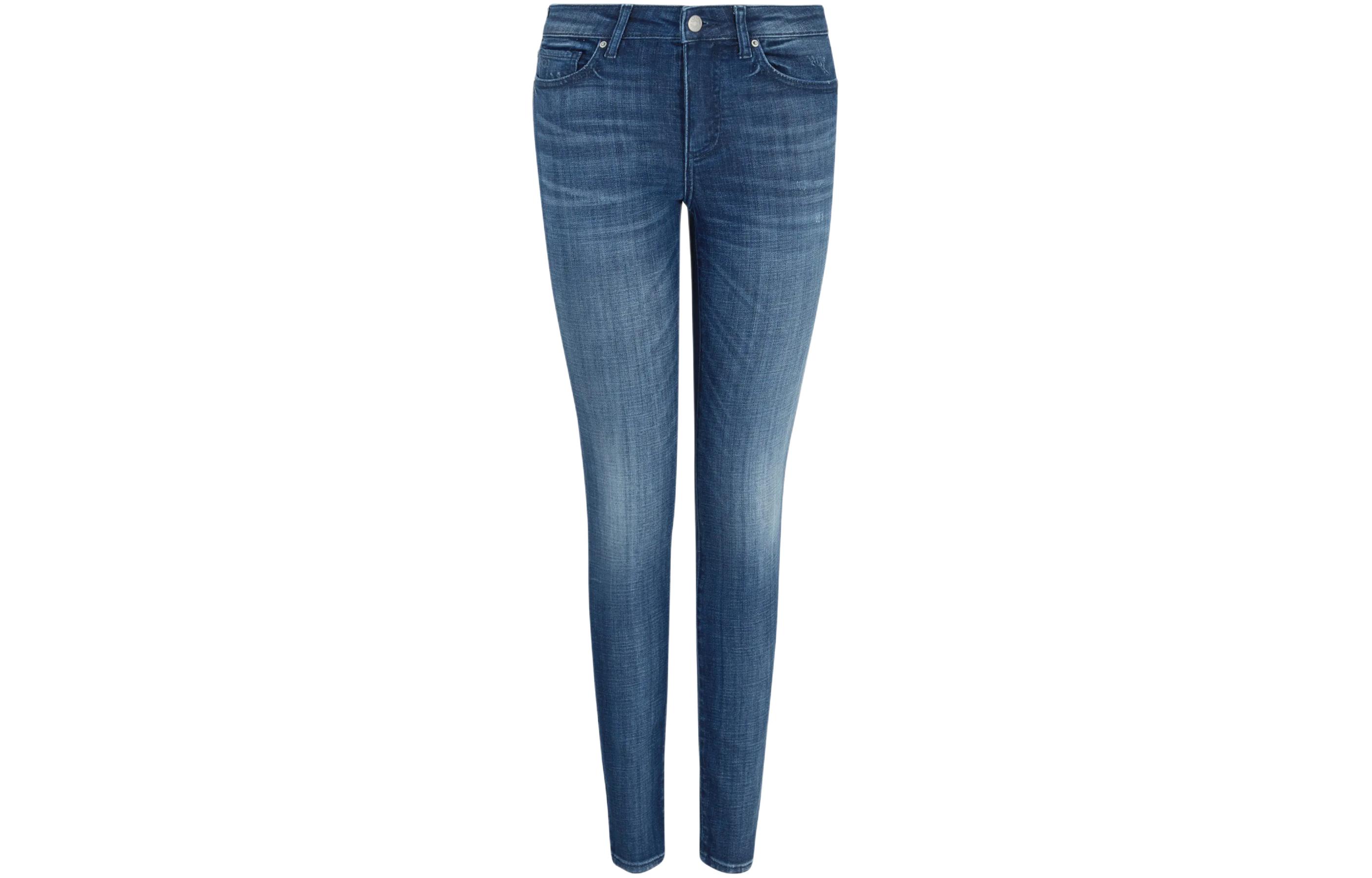 

Каменные потертые зауженные джинсы ARMANI EXCHANGE, темно-синий