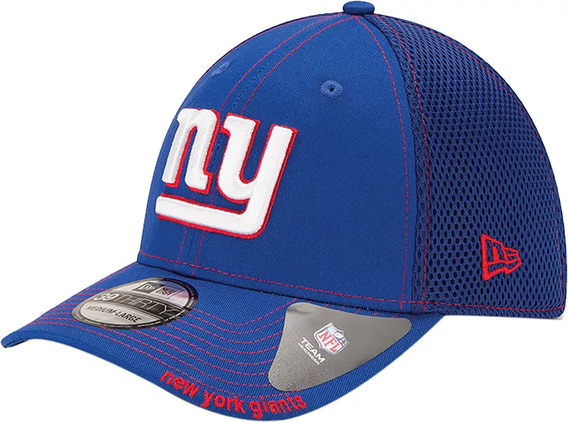 

Синяя эластичная кепка New Era Adult New York Giants 39Thirty Neoflex