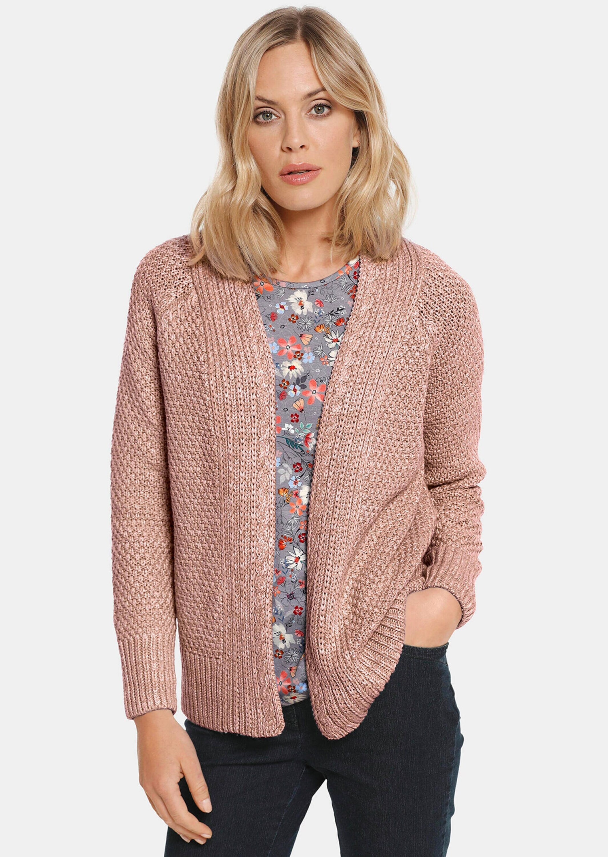 

Кардиган GOLDNER Strickjacke, цвет rosé/melange