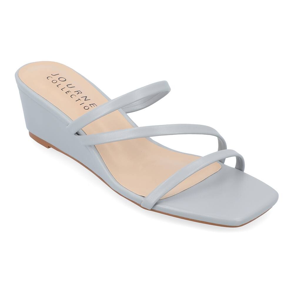 Женские босоножки на танкетке Journee Collection Takarah, цвет Blue Gray
