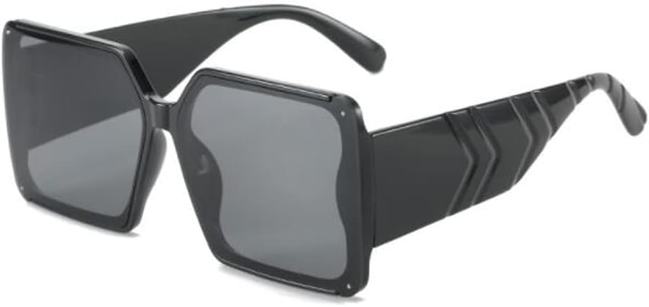 

Квадратные солнцезащитные очки в крупной оправе с защитой от УФ-излучения для мужчин и женщин, с широкими дужками (черная оправа с серыми вкраплениями) Weloveushop, Black Frame Gray Flakes