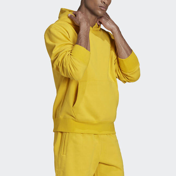 Толстовка adidas originals Embroidered Small Label Solid Color Sports Yellow, желтый — фото 4