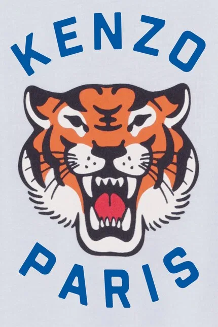 Футболка хлопковая Kenzo Kids, синий — фото 3