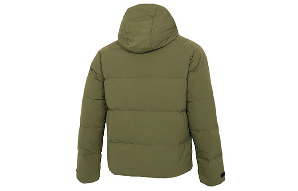 Пуховик adidas Big Baffle Jkt Casual Sports Adjustable hooded down Jacket Green, зеленый — фото 2
