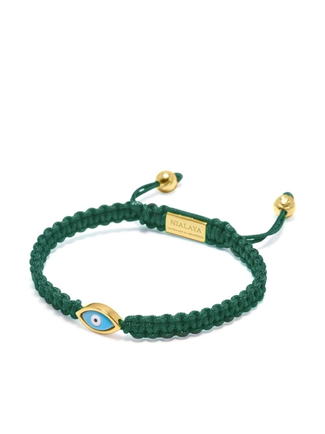 

Браслет с эмалированной вставкой Nialaya Jewelry, зеленый