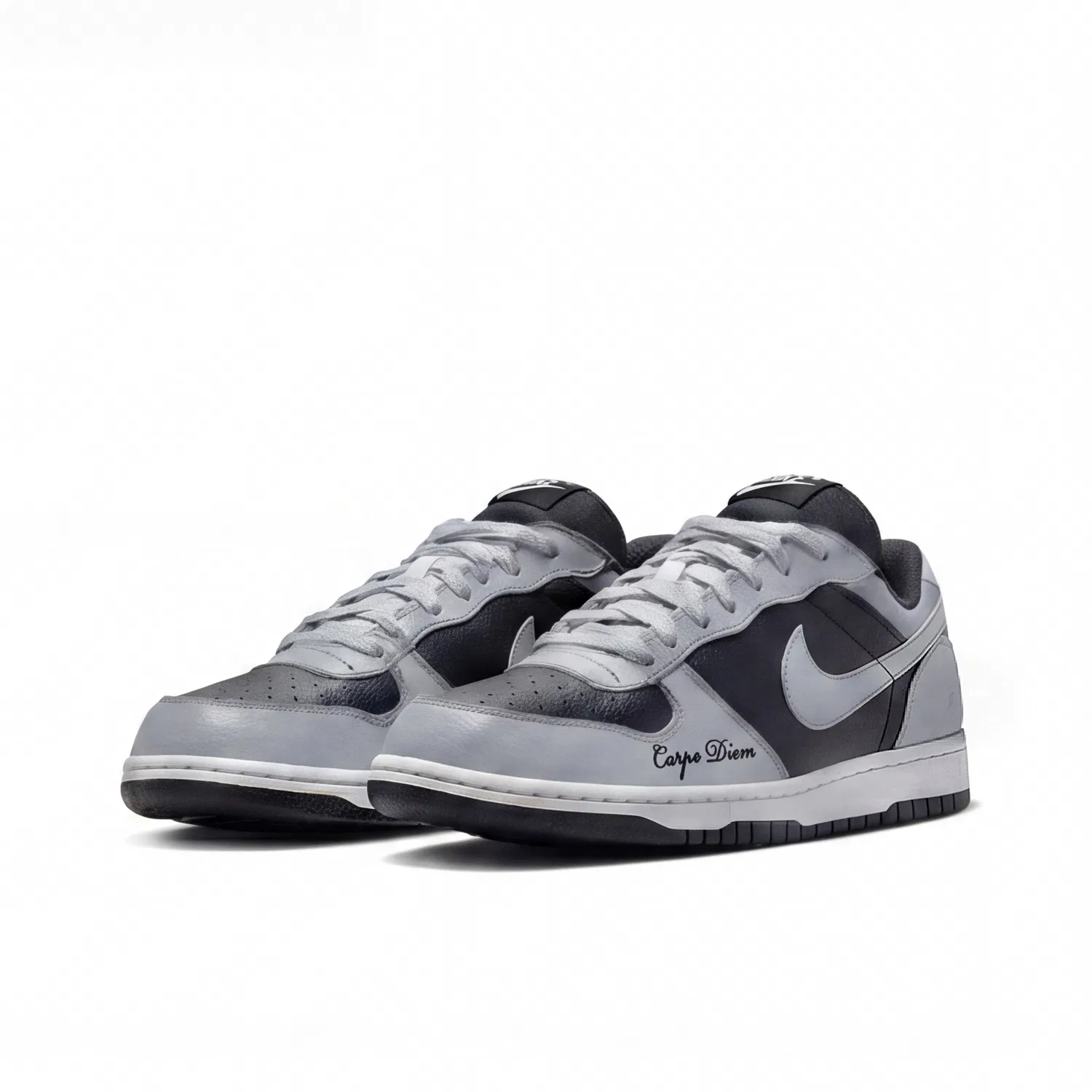 Кроссовки скейтбординговые низкие Nike Big Black Gray Mantra серо-черные — фото 4