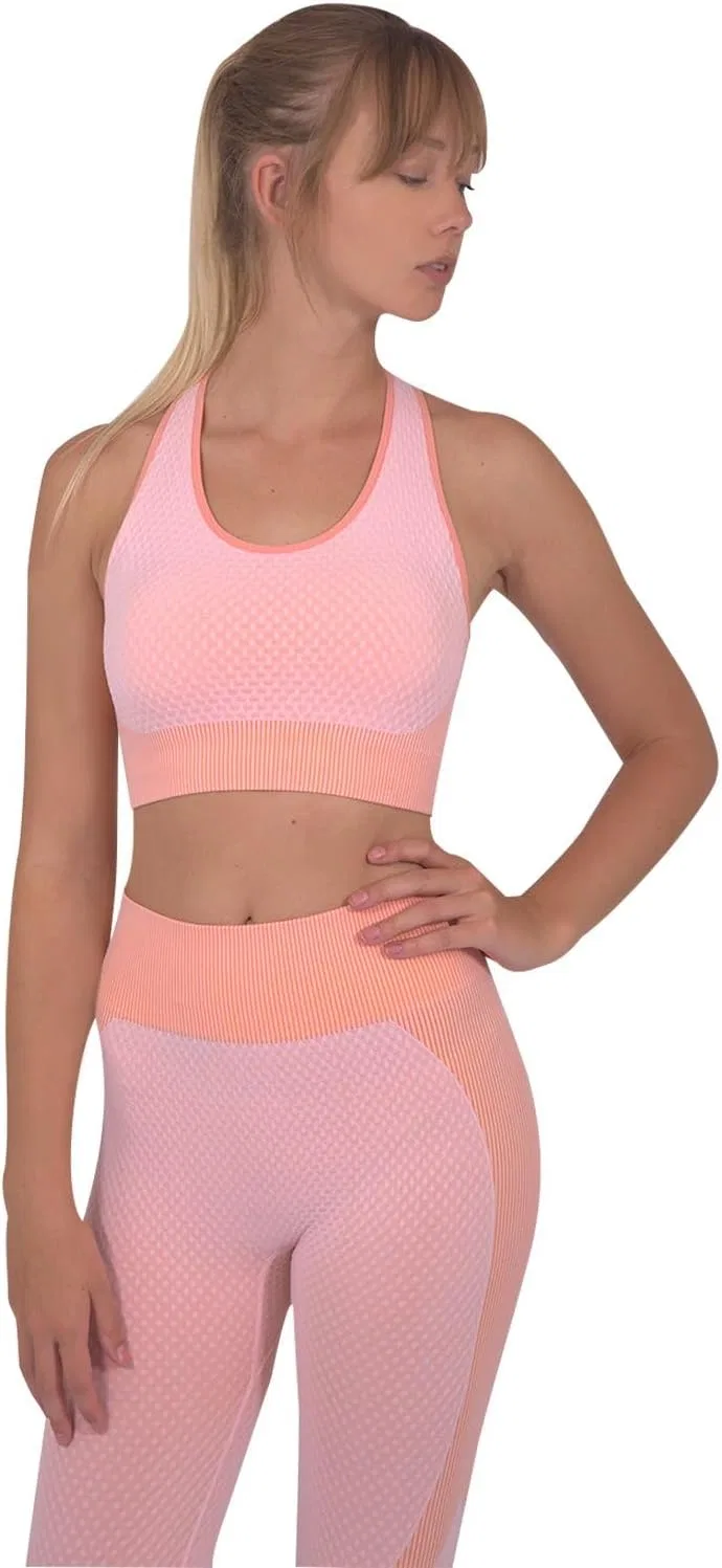 Спортивный комплект из леггинсов и топа Seamless, Pink — фото 2