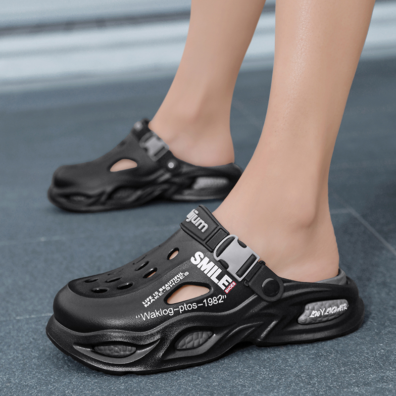 CariteSport Клоги унисекс черно-серые, цвет Black Gray — фото 2