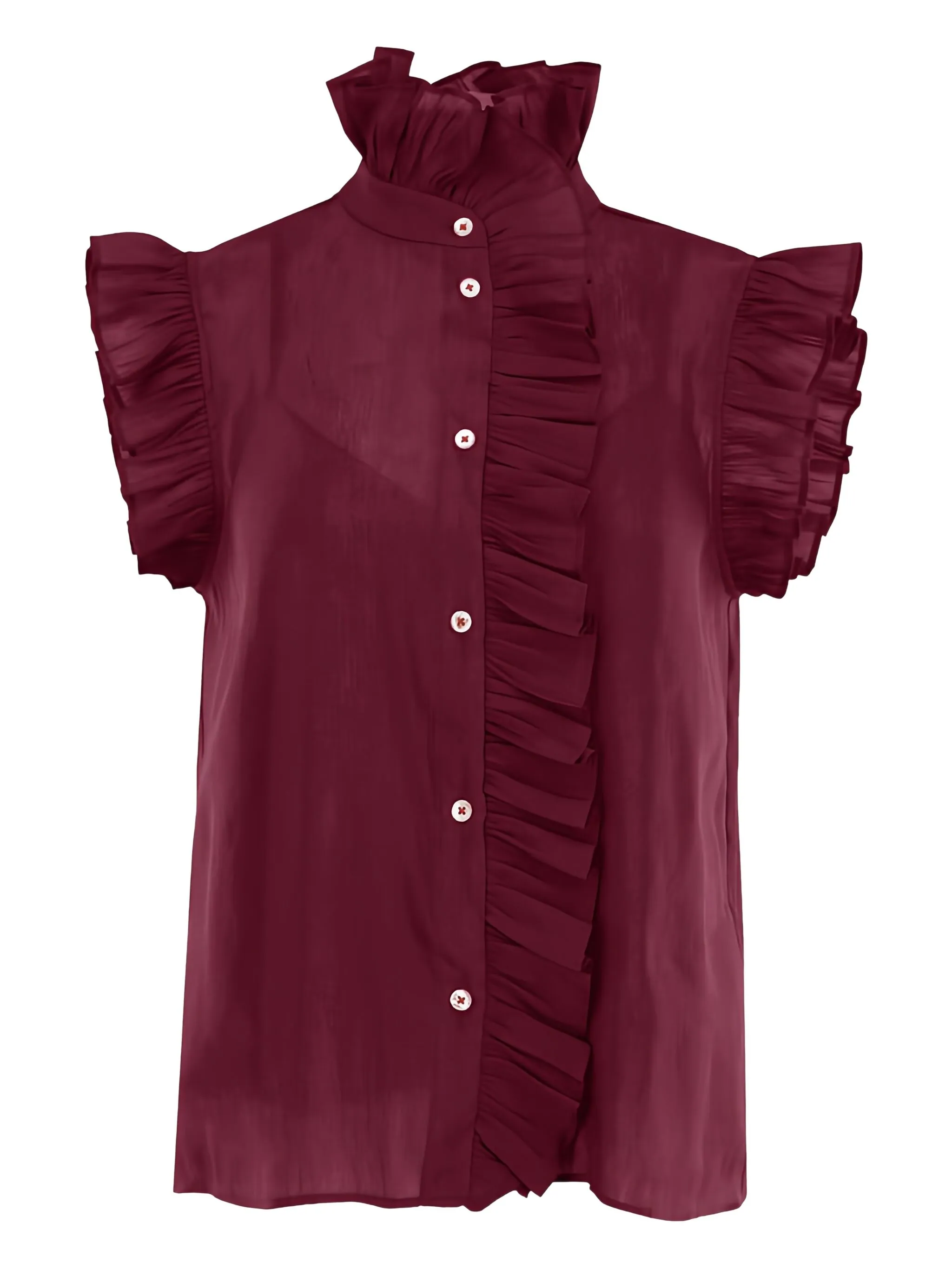 

Блузка с оборками от Марфы Christy Lynn, красный