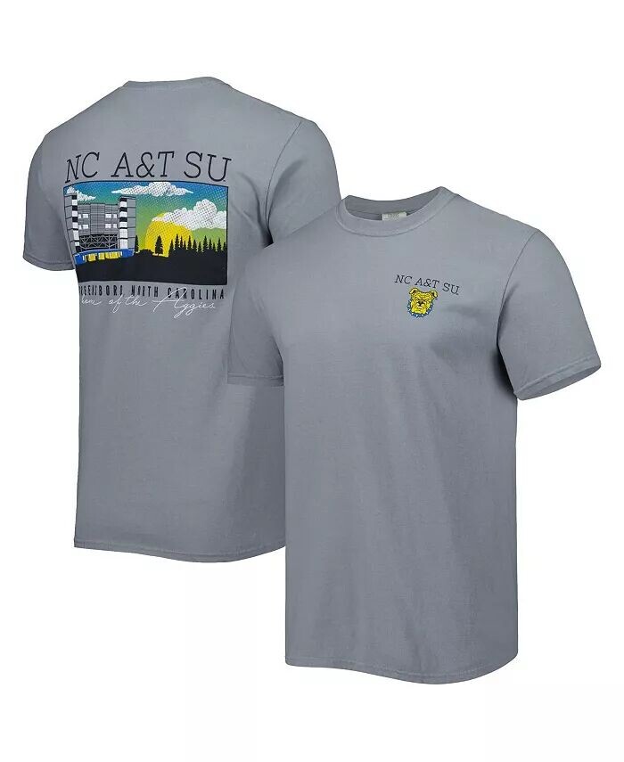 

Мужская серая футболка North Carolina A&T Aggies Campus Scenery Comfort Color Image One