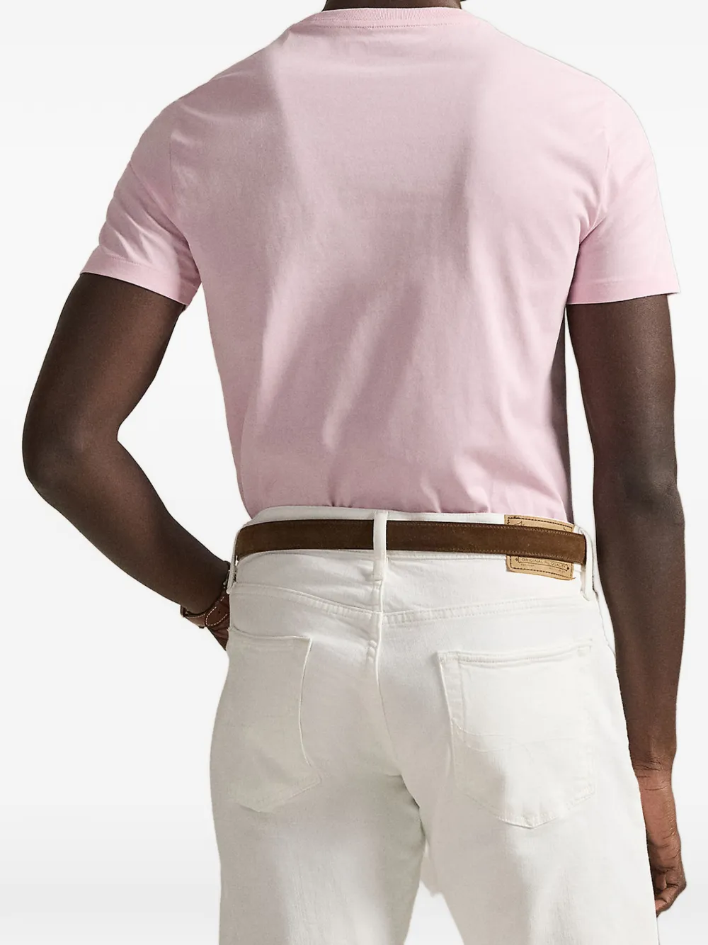 Хлопковая футболка с вышивкой Polo Pony Polo Ralph Lauren, розовый — фото 3