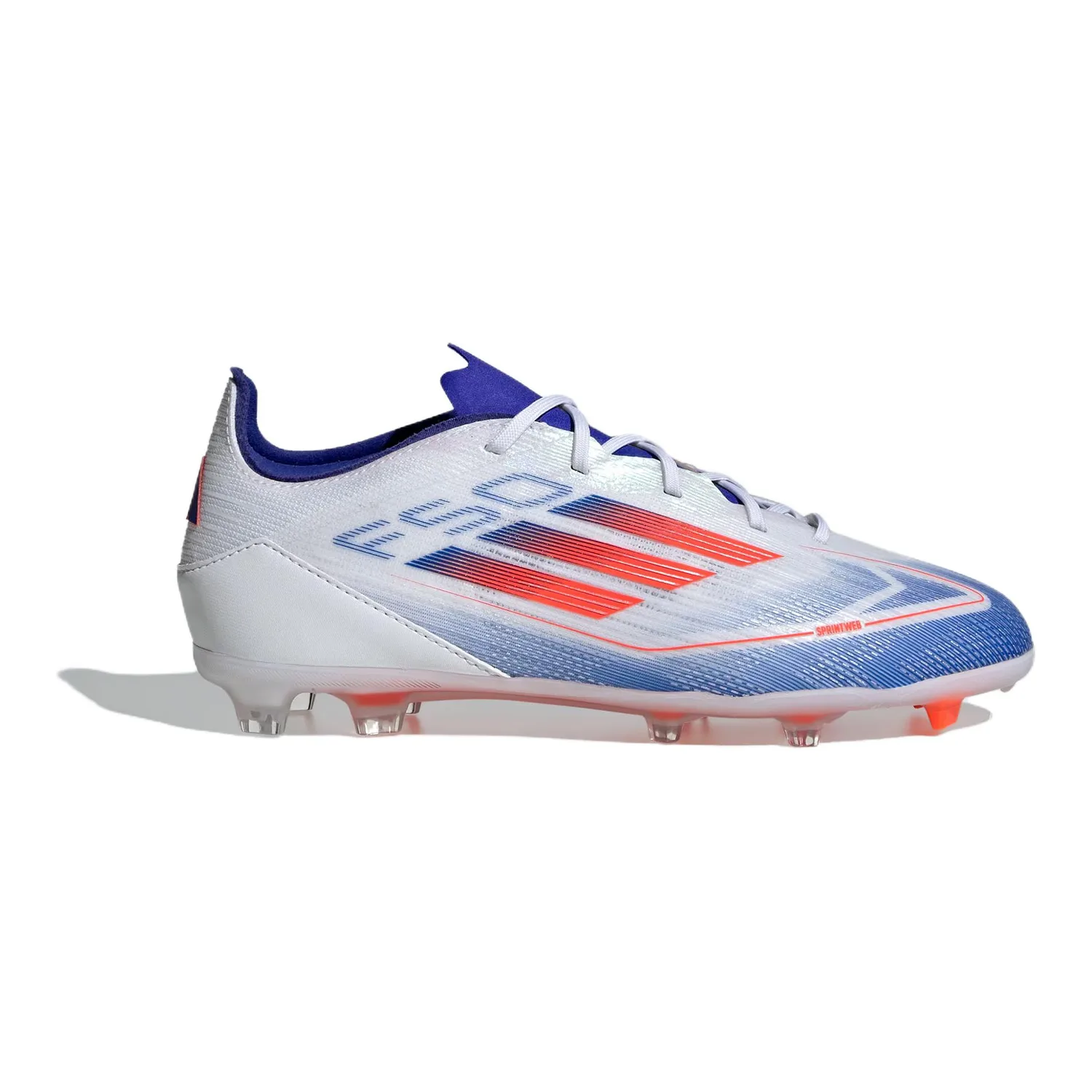 Adizero F50 Pro FG J 'Advancement Pack' Adidas, White/Fluorescent Red/Bright Blue — фото 4
