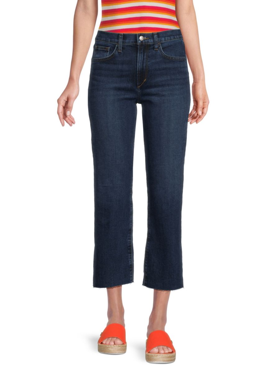 

Укороченные джинсы с высокой талией темного цвета Joe's Jeans, цвет Lindy Blue