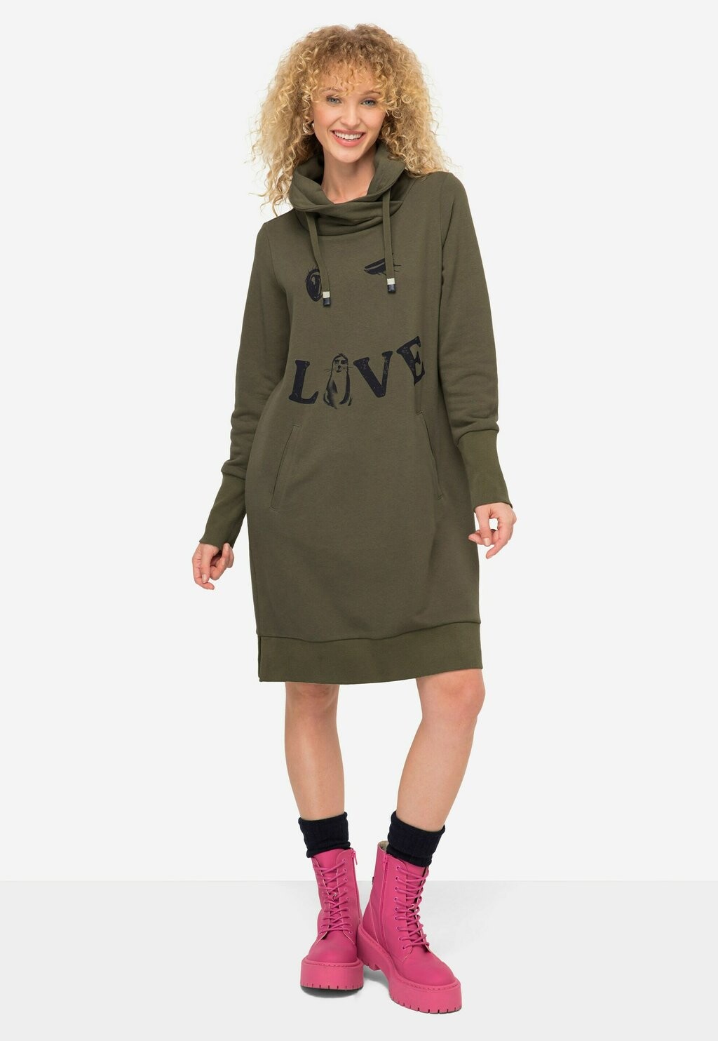 

Платье повседневное LOVE-PRINT LANGARM LAURASØN, цвет naturgrün