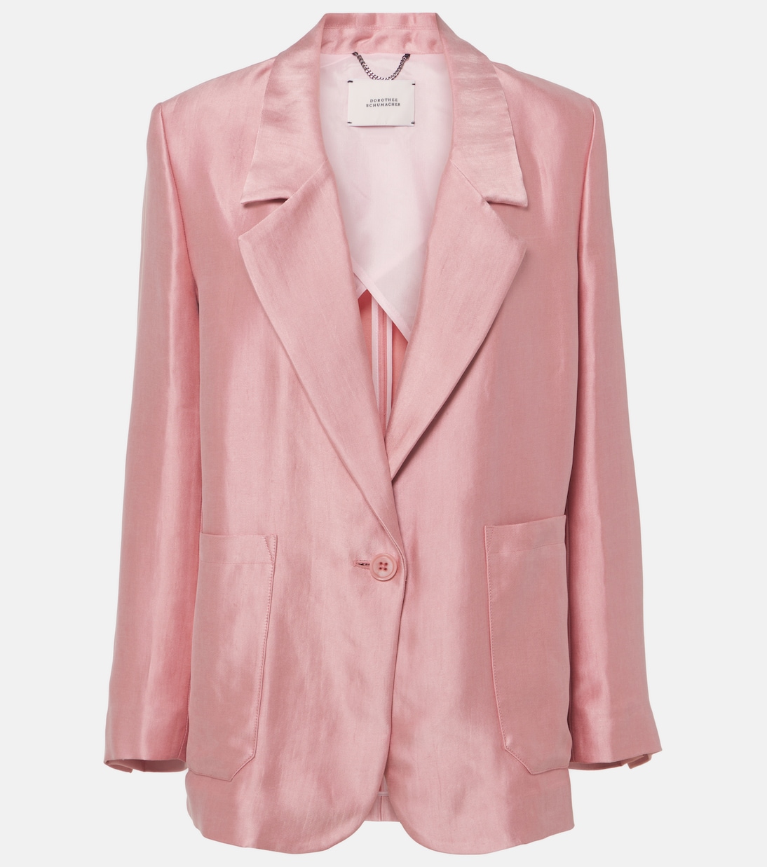

Свободный элегантный атласный блейзер Dorothee Schumacher, Soft Pink