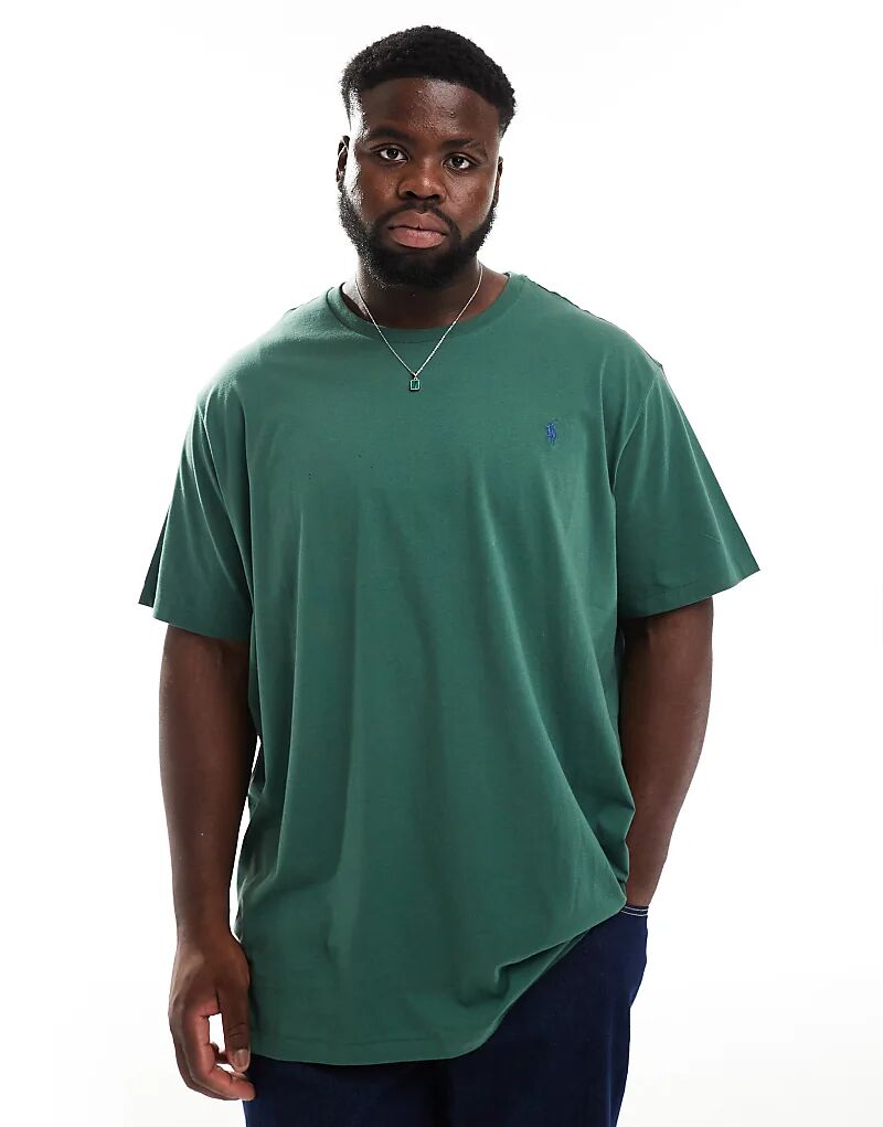 

Футболка с логотипом Polo Ralph Lauren Big & Tall темно-зеленого цвета