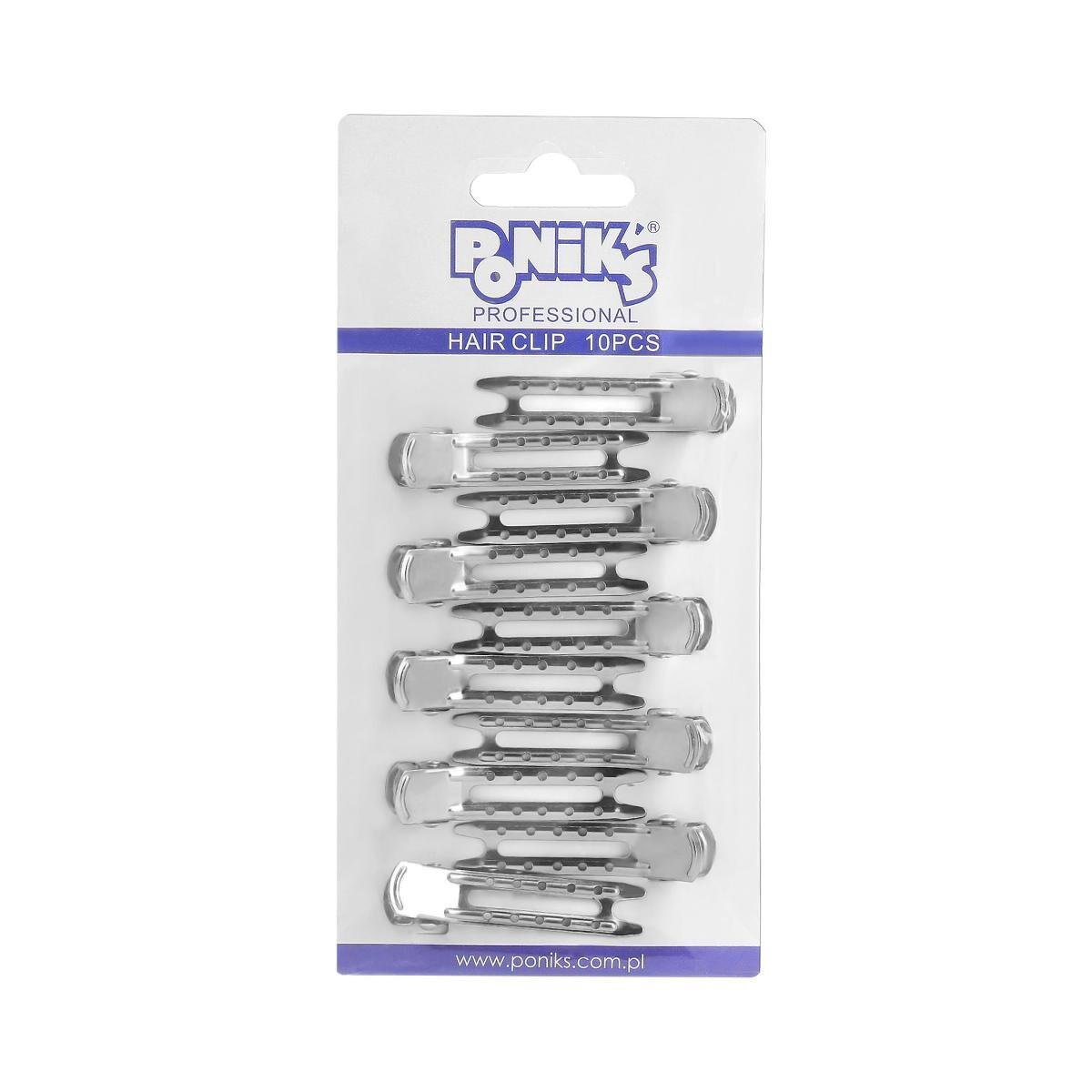 

Ponik's, Зажимы парикмахерские металлические двойные 4,5 см, 10 шт