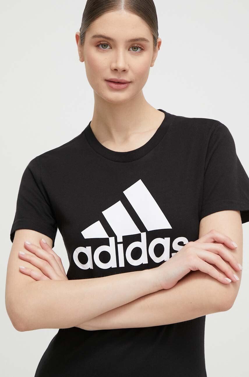

Хлопковая футболка GL0722 adidas, черный