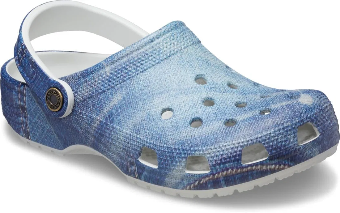 Кроксы Unisex Classic Denim Clog Wooden Shoes Crocs, Clair De Lune