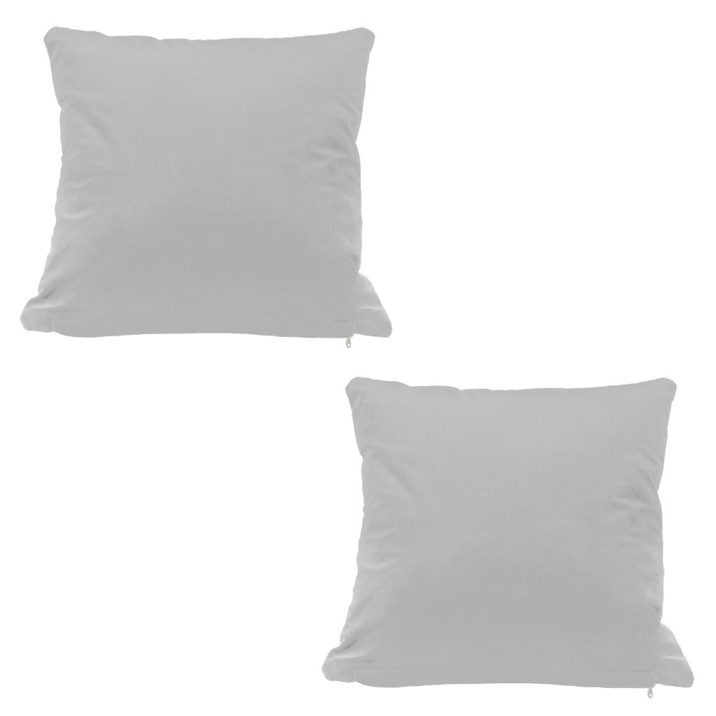 

Набор из 2 чехлов на подушки 50 x 50 см, мягкие мягкие чехлы из белого бархата, диванные подушки, декоративная подушка на молнии Haus und Deko