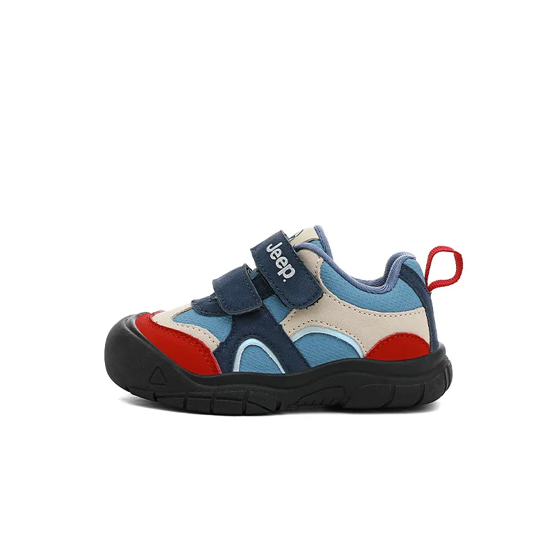 Низкие детские повседневные кроссовки для детей 3-7 лет Jeep, Prussian Blue/Lava Red (Single Net Style) — фото 3